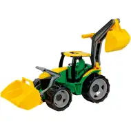 LENA: Veľký traktor s čelný nakladačom a drapákom žlto/zelený 65 cm