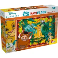Leví kráľ 2 v 1 60-dielne maxi puzzle a omaľovánka 70x50 cm - Lisciani