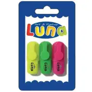 Luna: Farbený mini zvýrazňovač 3 dielny set