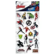 Luna: Sada 3D nafukovacích samolepiek Avengers na hárku 10x22 cm
