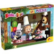 Máša a medve pečenie muffinov 24-dielne puzzle 50x35 cm - Lisciani