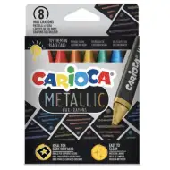 Metallic 8 dielny set trojhranných voskoviek - Carioca