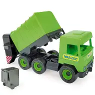 Middle Truck: Odpadové auto 43 cm zelené - Wader