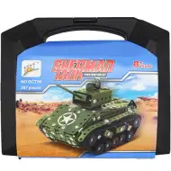 Model tanku Sherman kovová stavebnica 287 dielny set v kufri