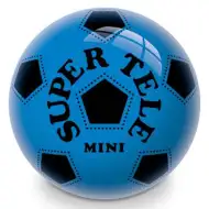 Modrá gumová lopta s futbalovým vzorom 14 cm - Mondo Toys
