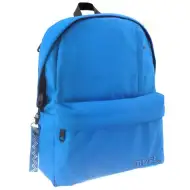 Must: Modrá zaoblená školská taška, batoh so štyrmi priehradkami 32x17x42cm