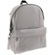 Must: Sivá zaoblená školská taška, batoh so 4 priehradkami 32x17x42cm