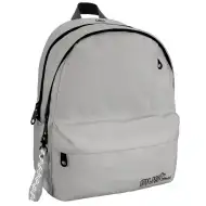 Must: Sivá zaoblená školská taška so štyrmi priehradkami 32x19x42cm