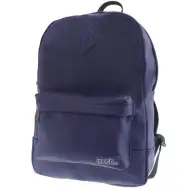Must: Zaoblená modrá školská taška s koženým efektom, batoh 30x13x41cm