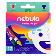 Nebulo: Farebné voskovky 12 ks/set trojuholníkový tvar