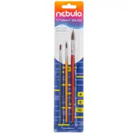 Nebulo: Štetec s drevenou rukoväťou 5 dielny set (4-6-10)