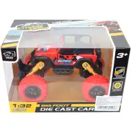 Off-Road naťahovacie červené terénne vozidlo Jeep 1/32