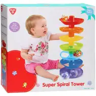 Playgo: Dúhová baby guľôčková dráha s troma guľôčkami