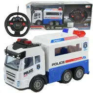 Policajné vozidlo na prepravú väzňov so svetelnými efektmi na diaľkové ovládanie 1/43  27Mhz 21cm