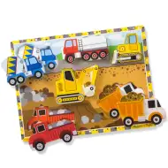Pracovné stroje drevená skladačka 6 prvkov - Melissa &amp; Doug