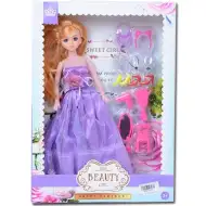 Princezná bábika vo fialovom oblečení 30 cm