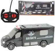 RC Dodávka na prepravu peňazí na diaľkové ovládanie so svetelnými efektmi v mierke 1/30 20cm