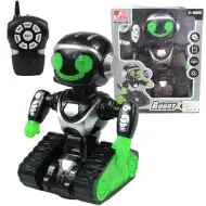 RC Interaktívny MacroBot v čierno-zelenej farbe so svetlom a zvukom na diaľkové ovládanie 20cm