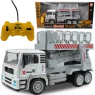RC nákladné auto s kovovou kabínou na diaľkové ovládanie so svetelnými efektmi 27 MHz 1/12  32cm