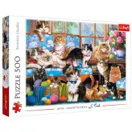 Rodina mačiek 500 dielne puzzle - Trefl