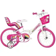 Ružovo biely bicykel s jednorožcom vo veľkosti 16"