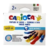 Set farieb na prsty - rôzne farby 4x50ml - Carioca
