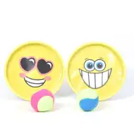 Smiley žltý catch ball zručnostný hrací set