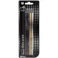 Spirit: Deluxe grafitová ceruzka z čierneho dreva 4 dielny set