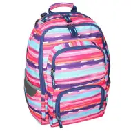 Spirit: E-Bag farebná pruhovaná zaoblená školská taška, batoh 46x34x22cm