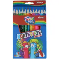 Spirit: Jumbo trojhranné farebné ceruzky, 12 dielny set