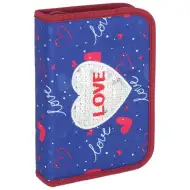 Spirit: Love Heart modro-ružobý vyklápací plnený peračník 24-dielny set