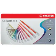 Stabilo: CarbOthello 12 dielny set farebných ceruziek v kovovej krabici