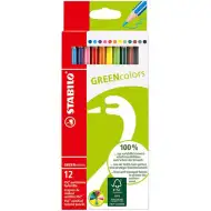 Stabilo: FSC GREENcolors  farebné ceruzky 12 dielny set