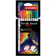 Stabilo: Pen 68 Brush ARTY 10 dielny set štetcových fixiek