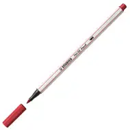 Stabilo: Pen 68 brush fixka v tmavo-červenej farbe