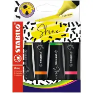 Stabilo: Shine 4 dielny set zvýrazňovačov