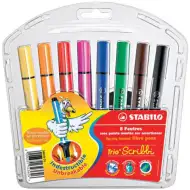 Stabilo: Trio Scribbi 8 dielny set trojhranných fixiek