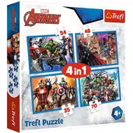 Statočný Pomstitelia 4v1 35-48-54-70-dielne puzzle - Trefl
