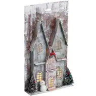 Stop &amp; Look: Papierový vianočný domček so svetlom 17x5x30cm