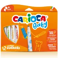 Carioca: Farebné fixky pre najmenších 12 kusov - vymývateľné
