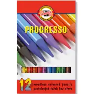 ICO: Pastelová ceruzka v laku Progresso 12ks Koh-I-Noor