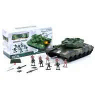 Tank hrací set s vojakmi a doplnkami v zelenej farbe
