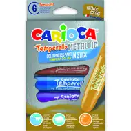 Temperové tyčinky s kovovým leskom 6 ks set - Carioca