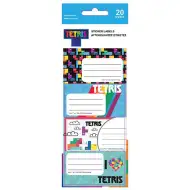 Tetris štítky na zošity 20 dielny set