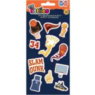 The Littlies: Basketbal 3D vypuklé nálepky na hárku 10x22cm
