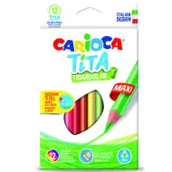 Carioca: Tita maxi trojhranné farebné ceruzky 12-kusov