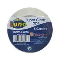 Transparentná 18 mm široká lepiaca páska 33m 1ks