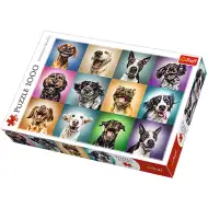 Vtipné portréty psíkov 1000 ks puzzle - Trefl