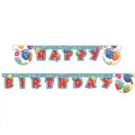 Žiariace balóny nápis Happy Birthday 300 cm