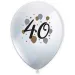 "40" vzorované latexové balóny, sada 6 ks